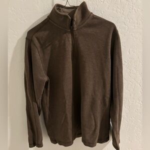 Eddie Bauer Brown Half Zip Up Sweater